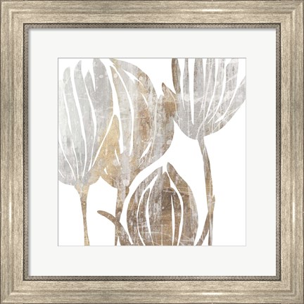 Framed Marble Foliage III Print