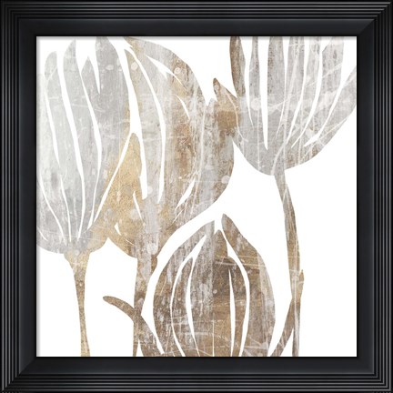 Framed Marble Foliage III Print