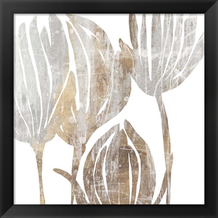 Framed Marble Foliage III Print