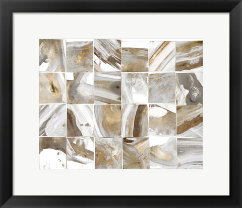 Framed Marbled Tiles Print