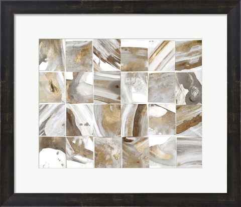 Framed Marbled Tiles Print