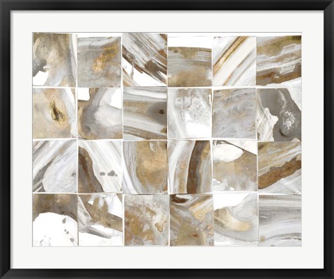 Framed Marbled Tiles Print