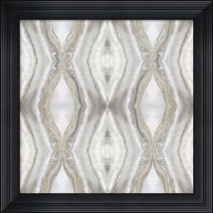 Framed Neutral Kaleidoscope I Print