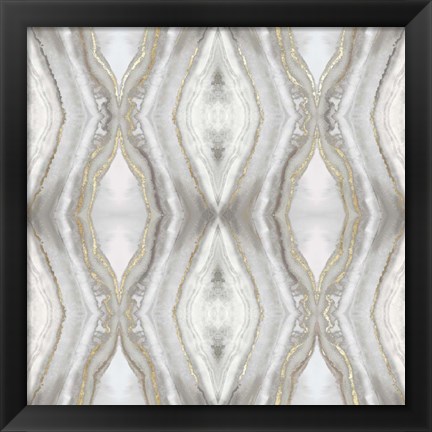 Framed Neutral Kaleidoscope I Print