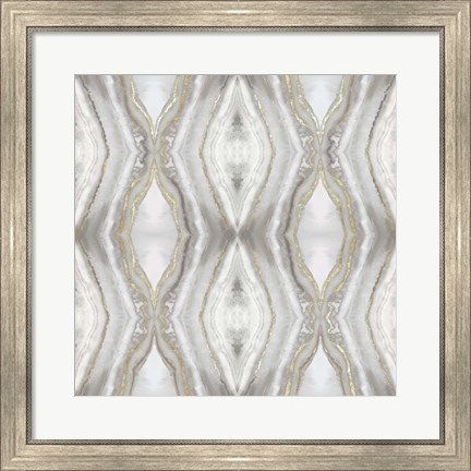 Framed Neutral Kaleidoscope I Print