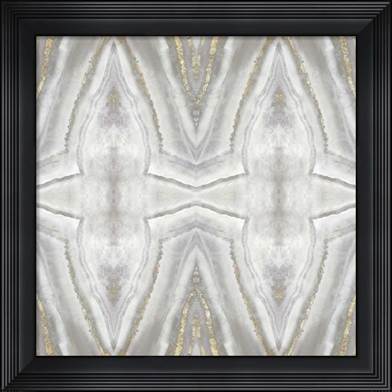 Framed Neutral Kaleidoscope II Print