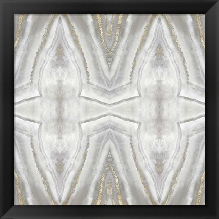 Framed Neutral Kaleidoscope II Print