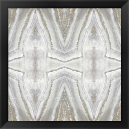Framed Neutral Kaleidoscope II Print