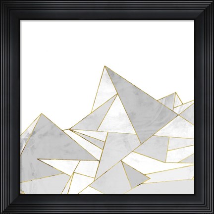 Framed Marbled Geo Mountains II Print
