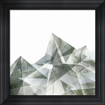 Framed Paper Mountains I Print