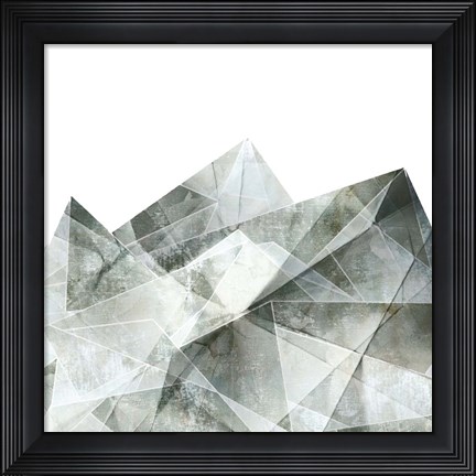 Framed Paper Mountains II Print