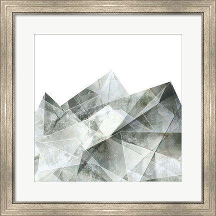 Framed Paper Mountains II Print