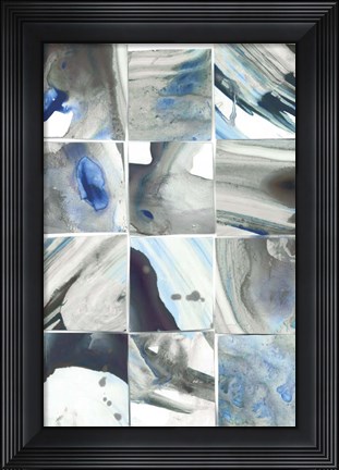 Framed Teal Slate I Print