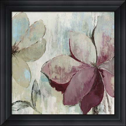 Framed Drippy Floral II Print