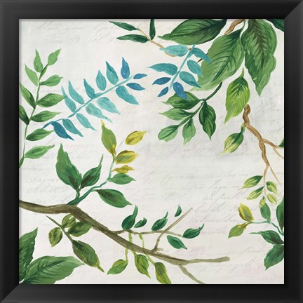 Framed Lush Leaves Print