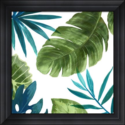 Framed Tropical Leaves II Print