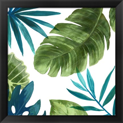 Framed Tropical Leaves II Print