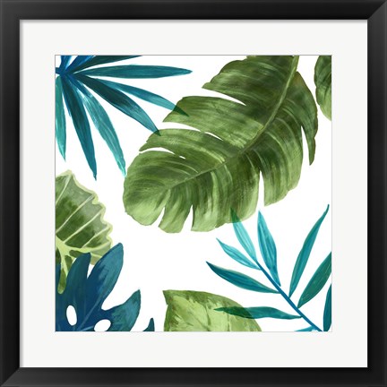 Framed Tropical Leaves II Print