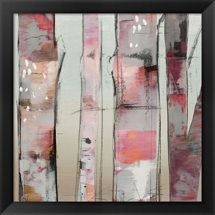 Framed Sunset Birch II Print