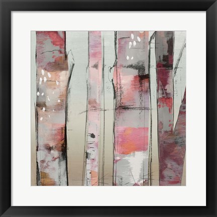 Framed Sunset Birch II Print