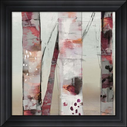 Framed Sunset Birch III Print