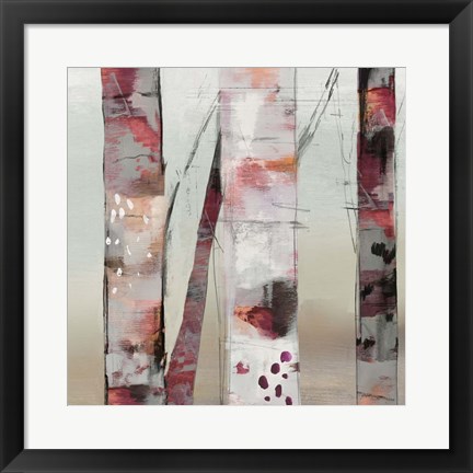 Framed Sunset Birch III Print