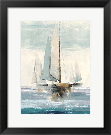 Framed Quiet Boats I Print