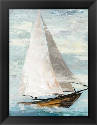 Framed Quiet Boats II Print