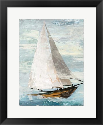 Framed Quiet Boats II Print