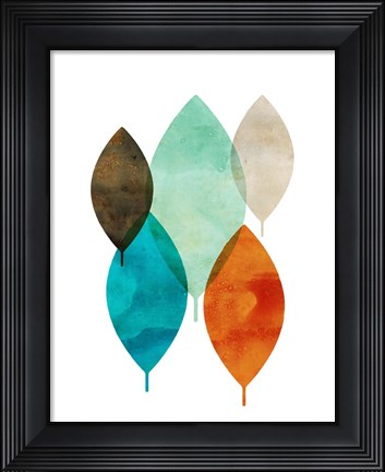 Framed Mod Leaves I Print