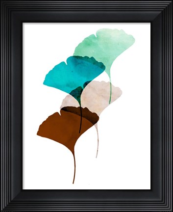 Framed Mod Leaves III Print