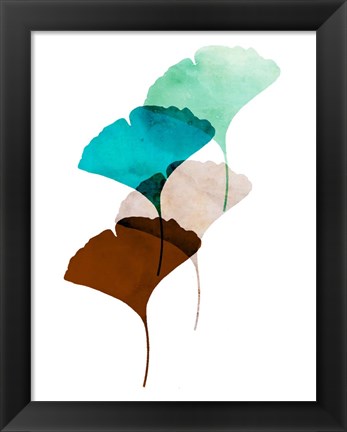 Framed Mod Leaves III Print