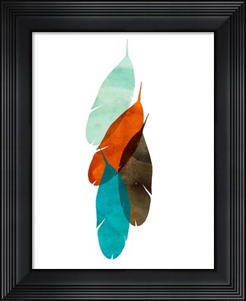 Framed Mod Feathers Print