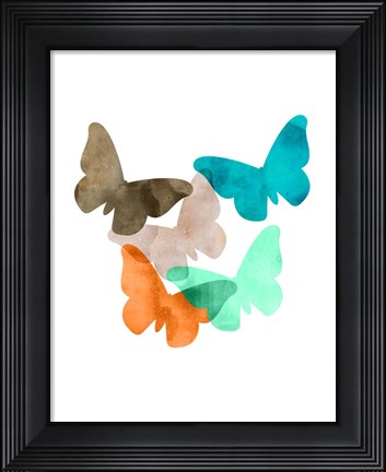 Framed Mod Butterflies Print