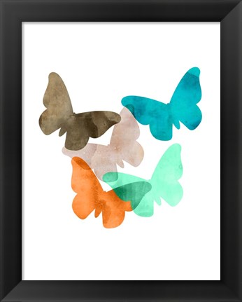 Framed Mod Butterflies Print