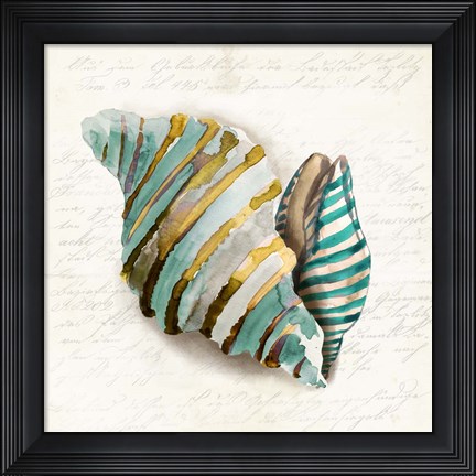 Framed Blue Sealife II Print