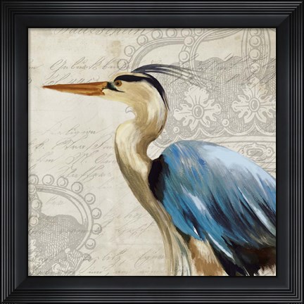 Framed Heron II Print