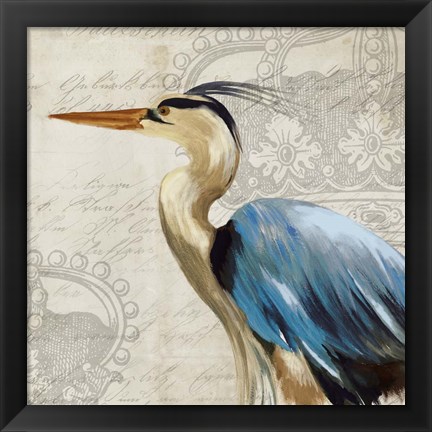 Framed Heron II Print