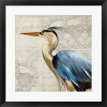 Framed Heron II Print