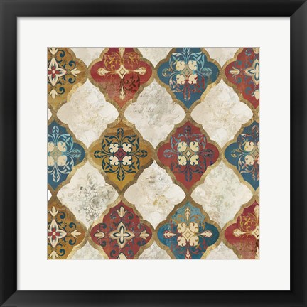 Framed Moroccan Spice Tiles I Print
