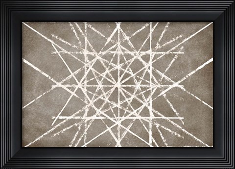 Framed Grey Geo II Print