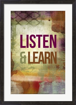 Framed Listen &amp; Learn Print