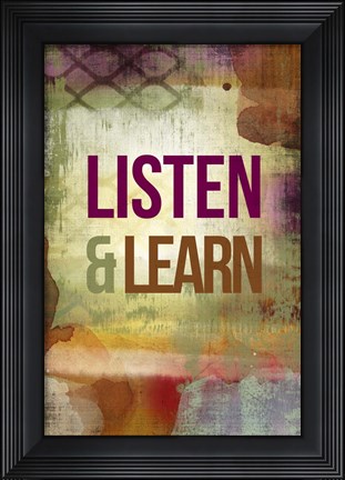 Framed Listen &amp; Learn Print