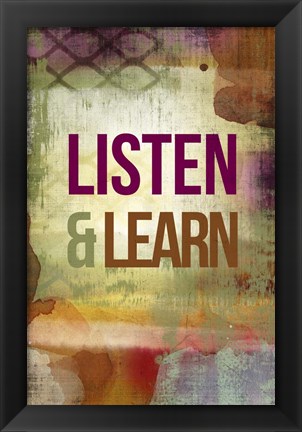 Framed Listen &amp; Learn Print