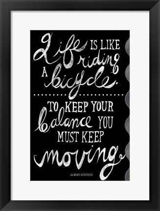 Framed Riding a Bicycle Print