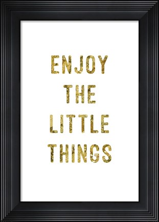 Framed Enjoy Gold Print