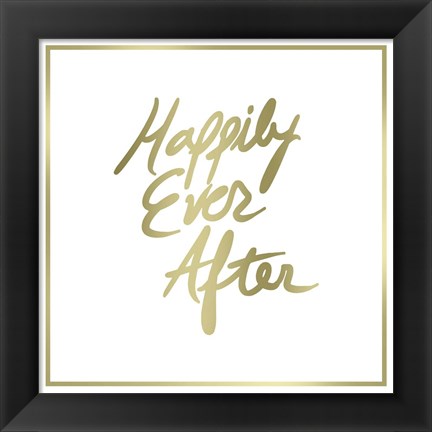 Framed Happily Ever After Border Print