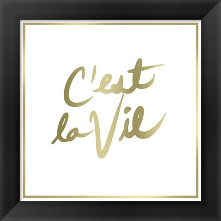 Framed C&#39;est La Vie Border Print