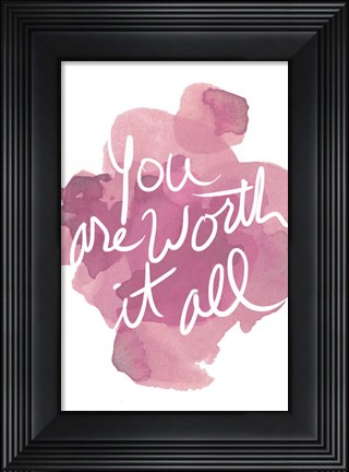 Framed Watercoulours Pink Type I Print