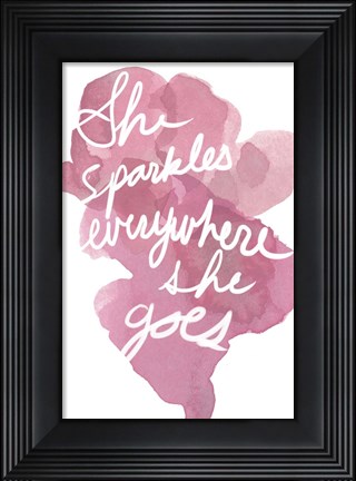 Framed Watercoulours Pink Type III Print